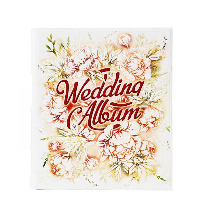 Фотоальбом большой «Wedding Album» белый, натуральная кожа, ручная работа, каждое изделие уникально, фотография № 11476